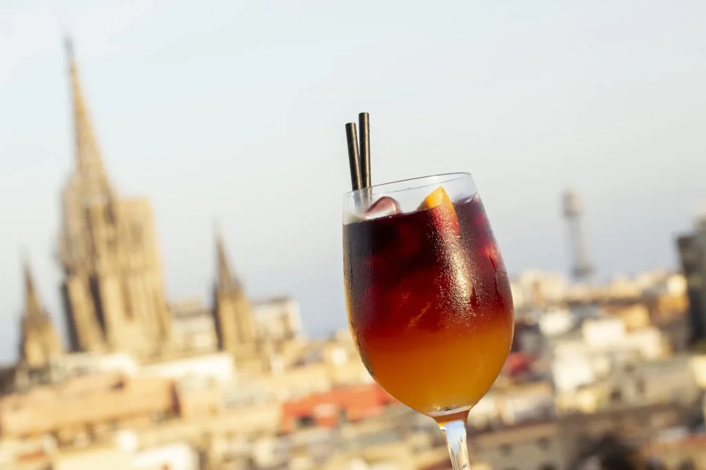 Sangria Special Cocktail Rooftop OhLa Barcelona Sangria Special Cocktail Rooftop OhLa Barcelona